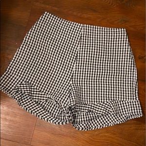 Womens gingham print shorts
